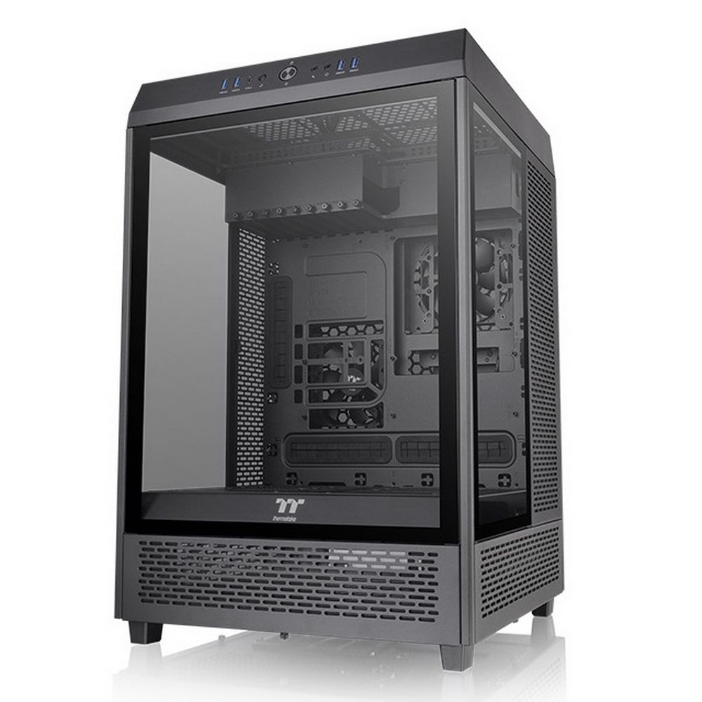 Корпус Thermaltake The Tower 500 CA-1X1-00M1WN-00 Black,Win,SPCC,Tempered Glass*3/120mm Standard Fan*2, USB 3.0 x 2, CA-1X1-00M1WN-00 USB 2.0 x 2, HD Audio x 1, CPU 180mm, VGA 278mm(with HDD rack) 420