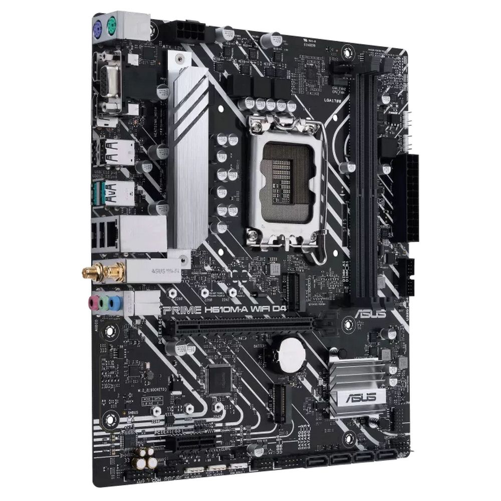 Материнская плата ASUS PRIME H610M-A WIFI D4 LGA1700 mATX 2xDDR4 PCIEx16 PCIEx1 2xM.2 DP HDMI VGA GLAN Wi-Fi 5 (90MB1C80-M0EAY0)