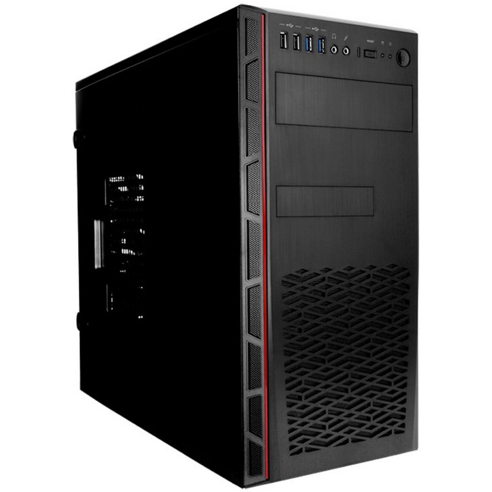 Корпус In-Win EA065BL |6150992| w/o psu, Mid Tower, Black, Ext:5.25»x2; 3.5 x1