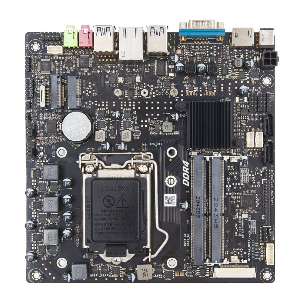 Материнская плата WEIBU WB H510 (LGA1200 10-11Gen (TDP 65W), H510, SO-DDR4(2666MHz)x2, 1xM.2-M 2260/2280,1xM.2-E 2230, 2xSATA3, 4xUSB 3.0, 1xCOM, 1xHDMI, 1xGBLan, 1xMic, 1x Audio out, Thin-ITX) С ГАСК
