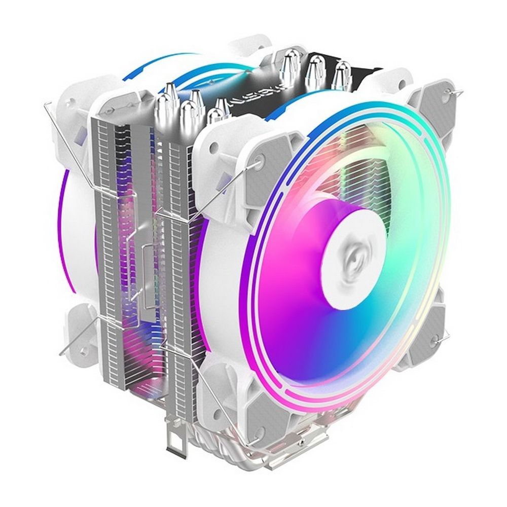 Вентилятор ALSEYE H120D (White) TDP: 200W Product Dimensions:123x154x106mm Heatsink Dimensions:154x123x58mm Heatsink Weight:518g Heat Pipe:O6mmx6pcs Fan Dimensions-:120x120x25mm (87584 (AS.01.02.0018)