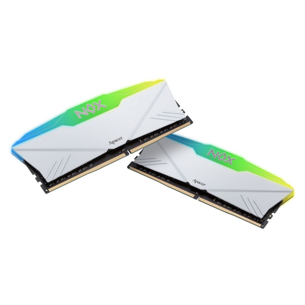 Модуль памяти Apacer NOX RGB White Gaming Memory AH4U32G36C25YNWAA-2 32GB DDR4 3600 DIMM Non-ECC, CL18, 1.35V, Kit (2x16GB), Intel XMP 2.0, Heat Sink, RTL