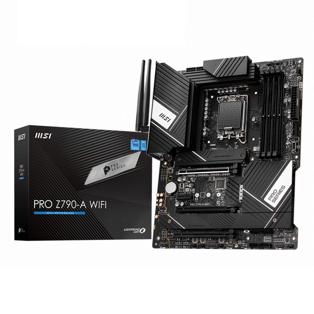 Материнская плата MSI PRO Z790-A WIFI MS-7E07,PRO Z790-A WIFI,911 -7E07-003 MS-7E07\PRO Z790-A WIFI\601 -7E07-020/22\801 -7E07-002\STD PRO Z790-A WIFI/Z790/LGA1700/4DDR5/3PCIEx16/1PCIEx1/4M.2/6SATA3/1