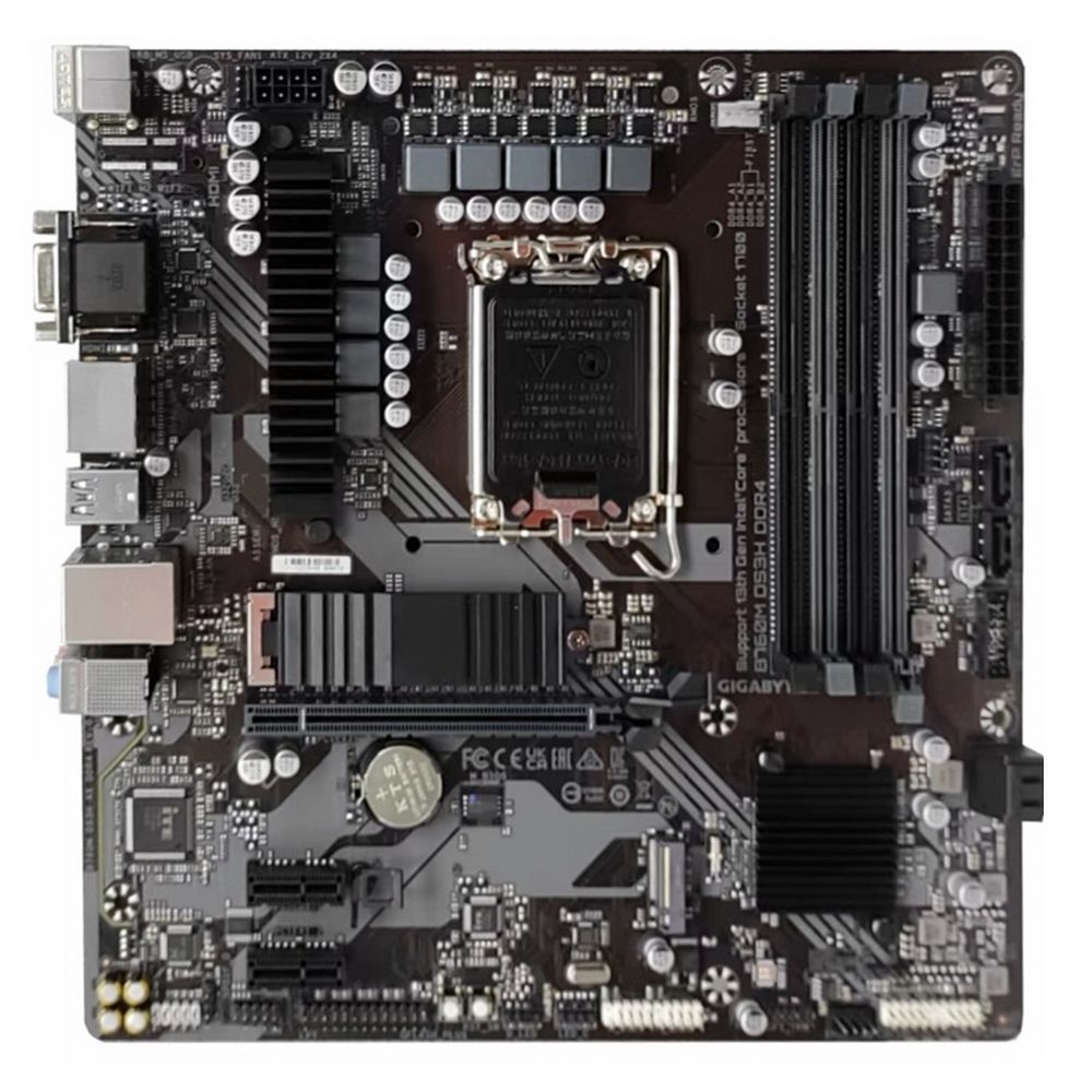 Материнская плата Gigabyte B760M DS3H DDR4, Socket 1700, Intel®B760, 4xDDR4-3200, D-SUB+HDMI+DP+DP, 1xPCI-Ex16, 2xPCI-Ex1, 4xSATA3(RAID 0/1/5/10), 2xM.2, 8Ch Audio, 2,5GbLan, (2+4)xUSB2.0, (3+2)xUSB3.