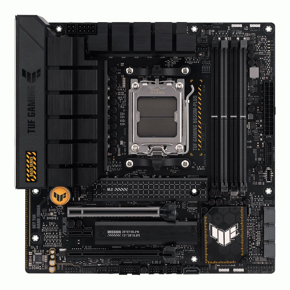 Материнская плата ASUS TUF GAMING B650M-PLUS AM5 mATX 4xDDR5 2xPCIEx16 PCIEx1 2xM.2 USB-C DP HDMI 2.5GLAN (90MB1BG0-M0EAY0) (912392)