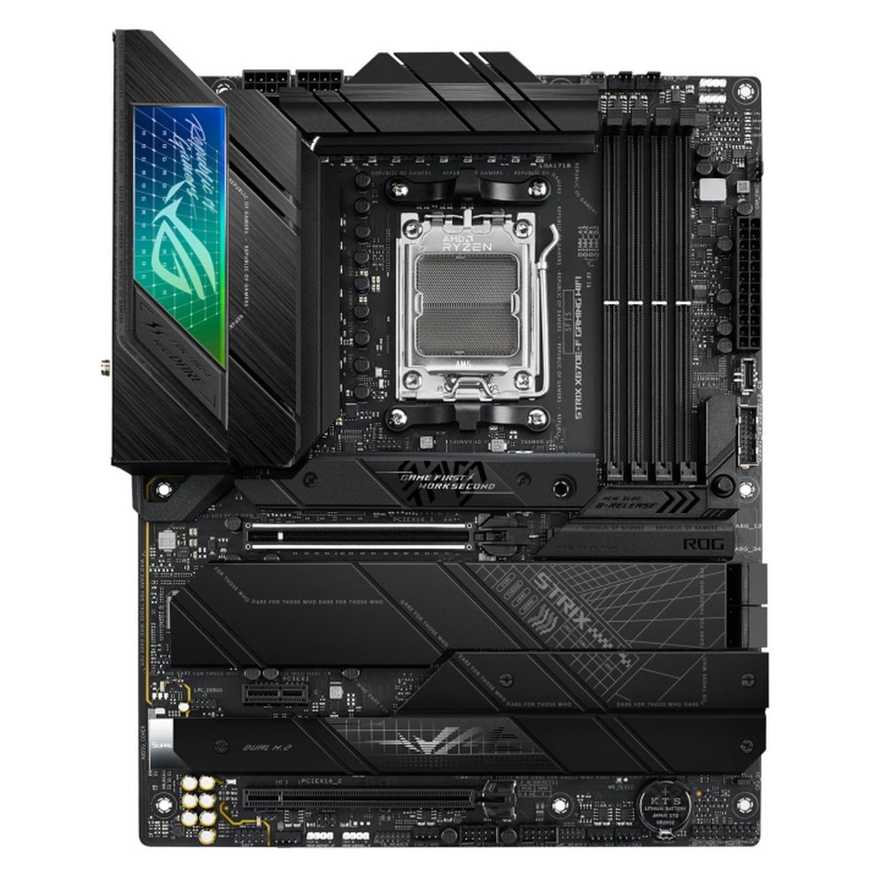 Материнская плата ASUS ROG STRIX X670E-F GAMING WIFI AM5 ATX 4xDDR5 2xPCIEx16 PCIEx1 4xM.2 3xUSB-C DP HDMI 2.5GLAN Wi-Fi 6E (90MB1BA0-M0EAY0)