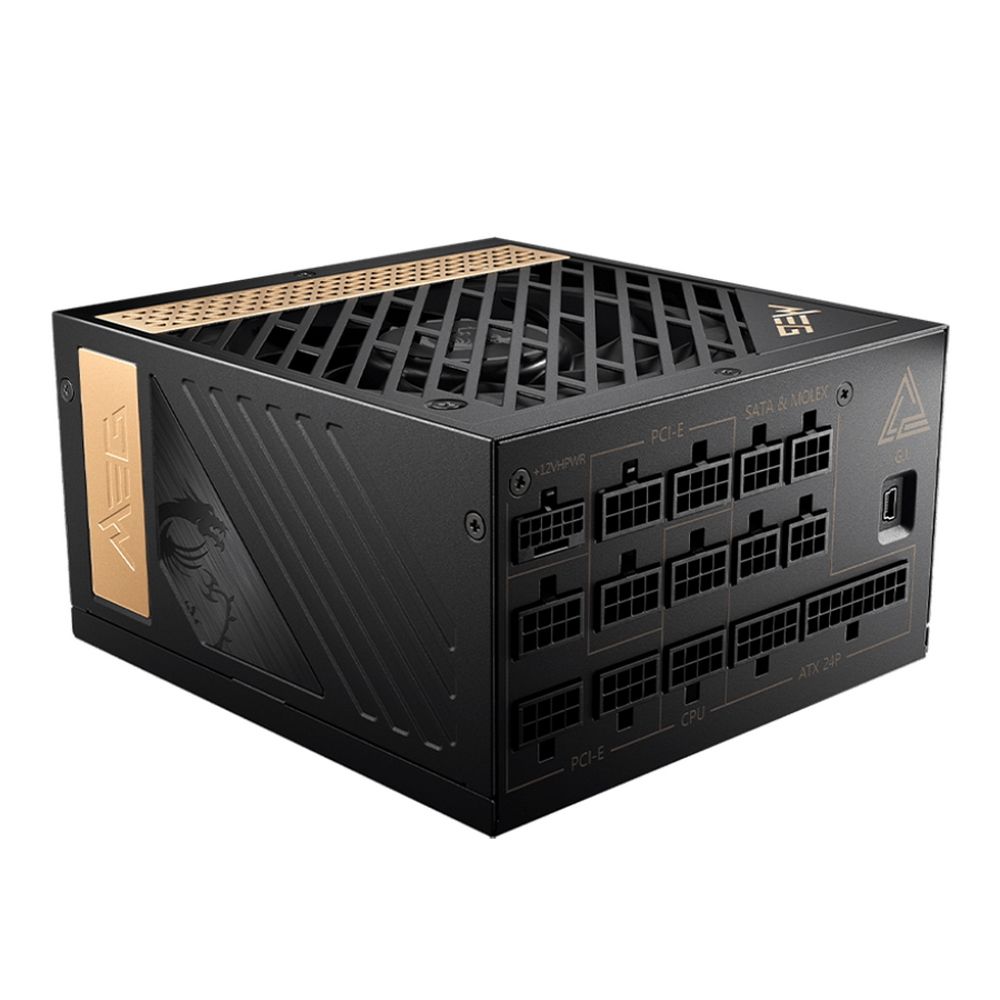 Блок питания MSI MEG Ai1300P PCIE5, 1300W, 80+ Platinum, полностью модульный, ATX 3.1, PCIE 5.1, RTL (306-7ZP4A11-CE0)