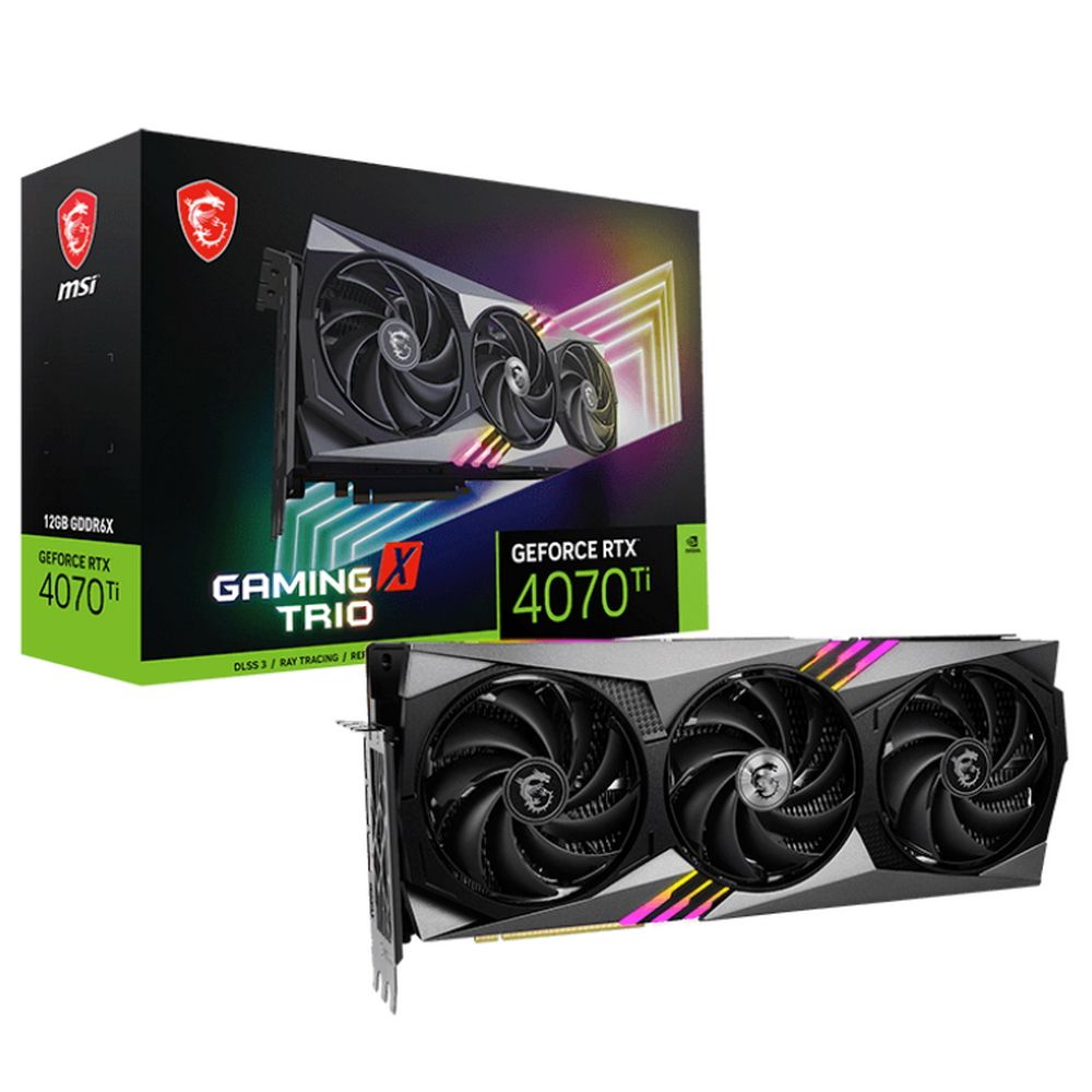 Видеокарта MSI RTX4070Ti GAMING X TRIO 12GB GDDR6X 192bit 3xDP HDMI 3FAN RTL (027298) (RTX 4070 Ti GAMING X TRIO 12G)