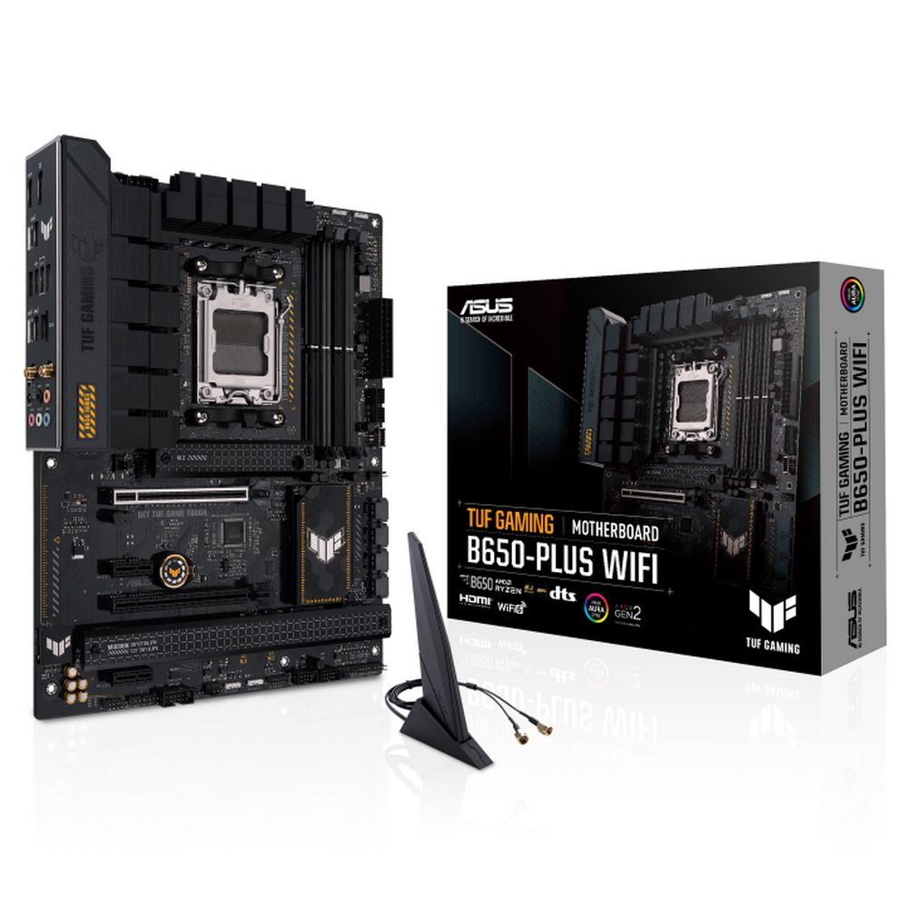Материнская плата ASUS TUF GAMING B650-PLUS WIFI AM5 ATX 4xDDR5 2xPCIEx16 2хPCIEx1 3xM.2 2xUSB-C DP HDMI 2.5GLAN Wi-Fi 6 (90MB1BZ0-M0EAY0)