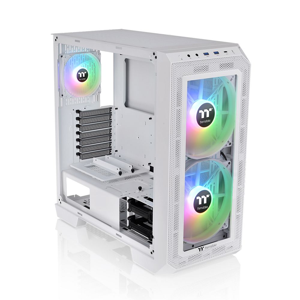 Корпус Thermaltake View 300 MX Snow CA-1P6-00M6WN-00 /White/Win/SPCC/Tempered Glass*1/Mesh & TG Front Panel/200mm ARGB CA-1P6-00M6WN-00 /White/Win/SPCC/Tempered Glass*1/Mesh & TG Front Panel/200mm ARG