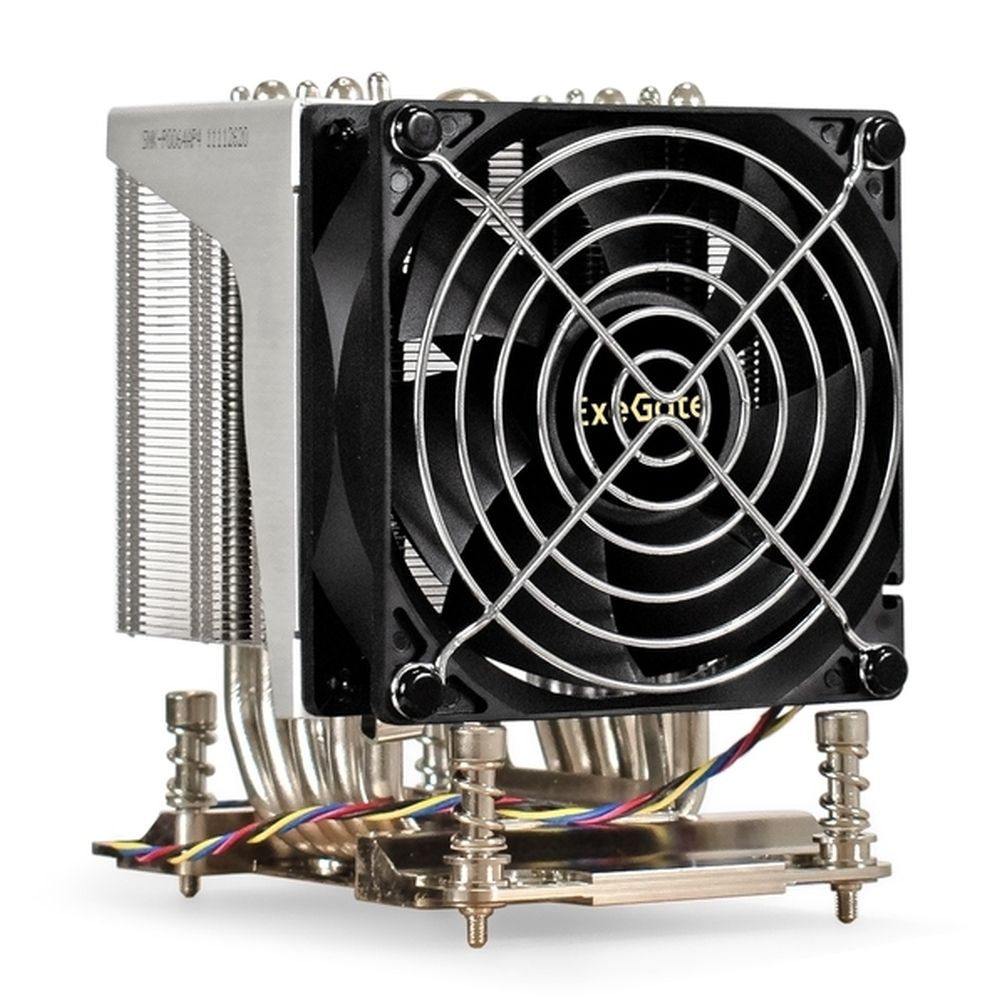 Вентилятор Exegate Кулер ExeGate ESNK-P0064AP4.PWM.4U.SP3.Cu (Al+Cu, 4U, 6 тепл. трубок, LGA SP3, TDP 280W, PWM, 1900-3800RPM, 2 ball bearing, 4pin, 44db, 730г, на винтах, с термопастой, (EX293437RUS)