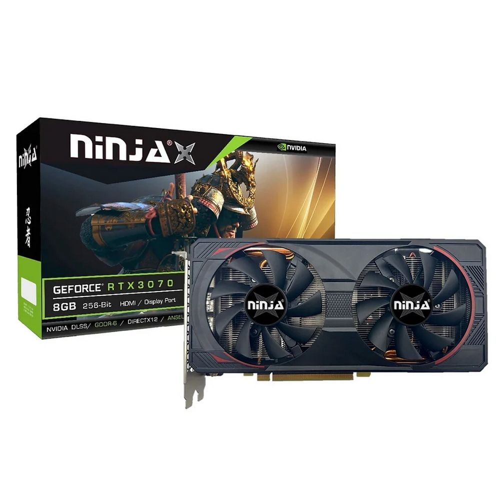 Видеокарта Ninja (Sinotex) RTX3070 8GB GDDR6 256bit 3xDP HDMI 2FAN RTL (NF307FG86F)