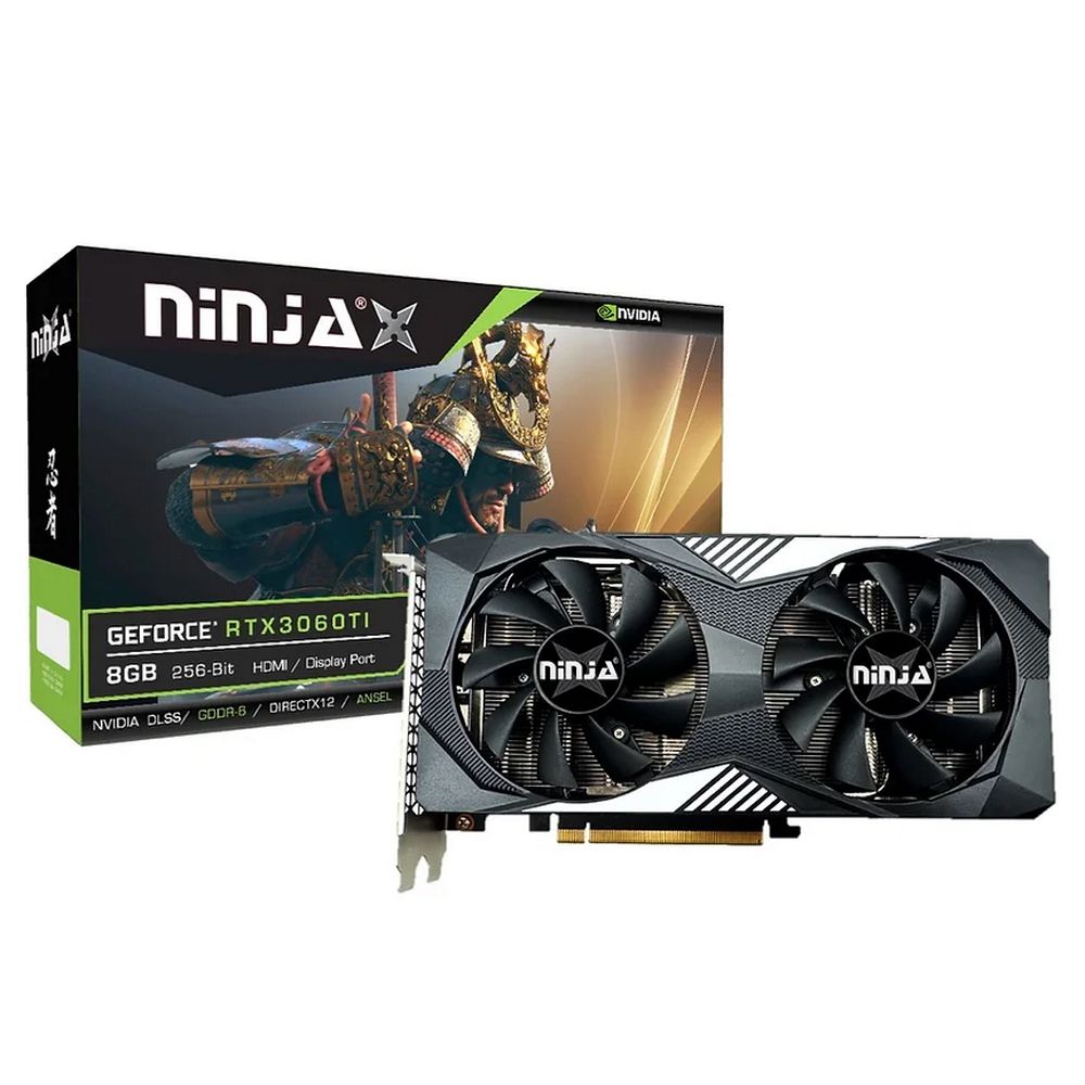 Видеокарта Ninja (Sinotex) RTX3060Ti 8GB GDDR6 256bit 3xDP HDMI 2FAN RTL (NF306TI86F)