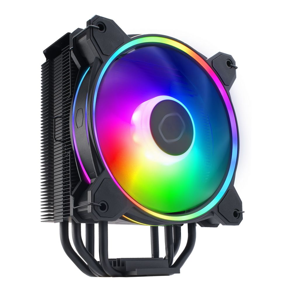 Вентилятор Cooler Master Hyper 212 Halo Black (LGA1700 support) |RR-S4KK-20PA-R1| 4HP,Halo2 12025 ARGB ,Black Paint Heat Pipe,Black Cover,PWM,w/o controller