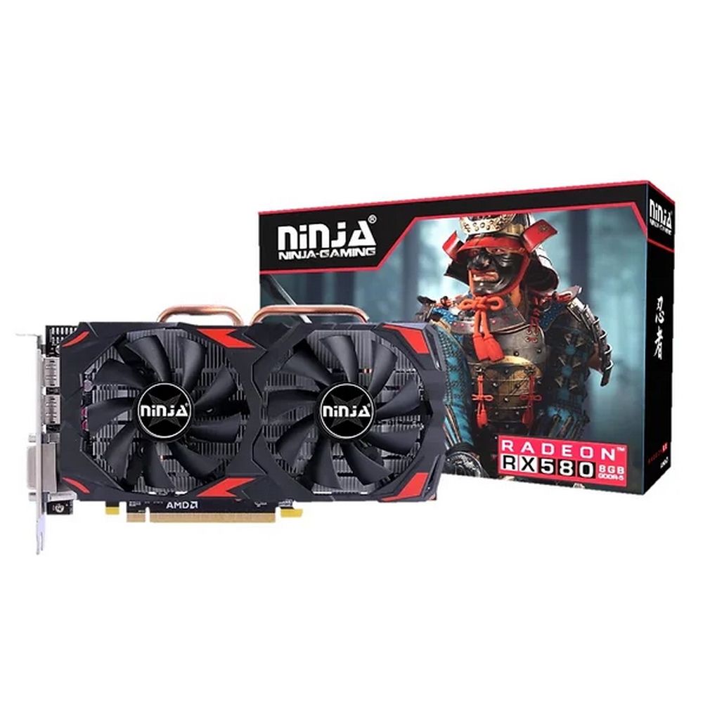 Видеокарта Ninja (Sinotex) RX580 8GB GDDR5 256bit 2xDP HDMI 2FAN RTL (AFRX58085F)