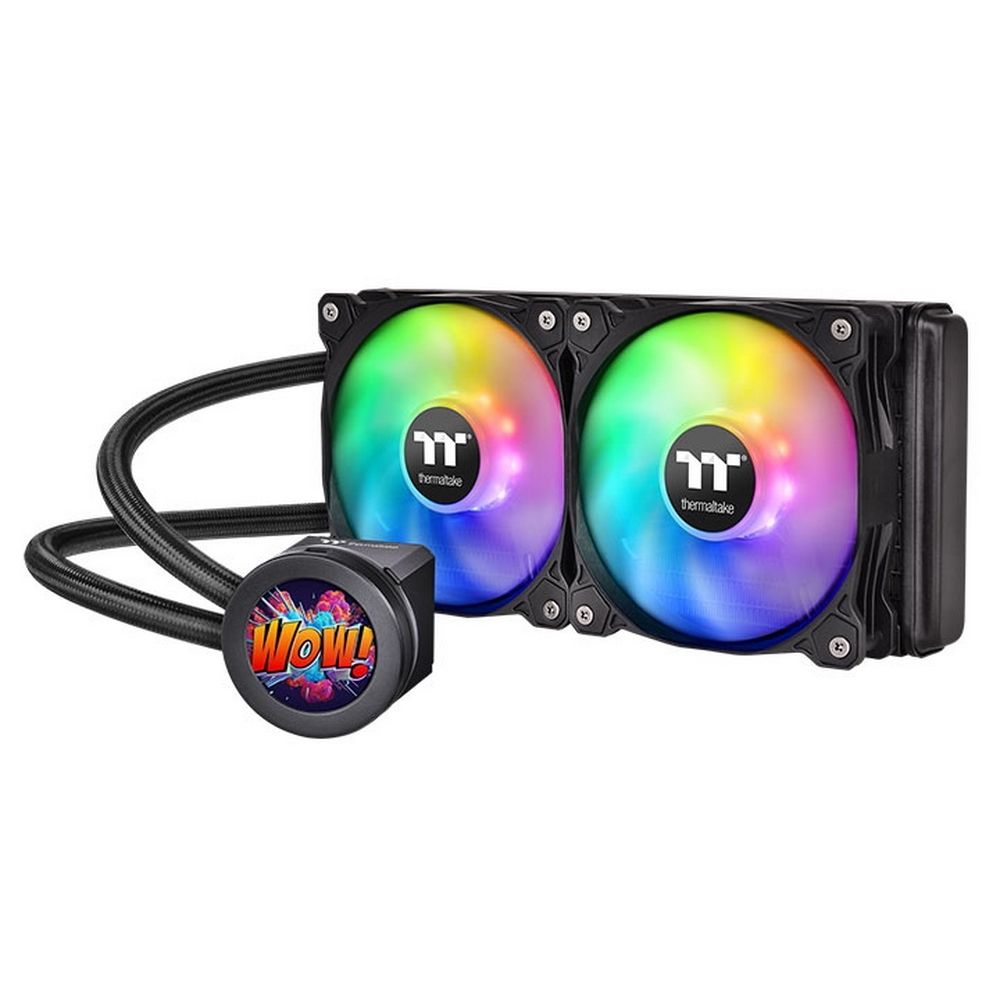 Жидкостная система охлаждения Thermaltake Floe Ultra 240 RGB/All-In-One Liquid Cooling System/Water Block 2.1inch LCD/Fan 120*2 /PWM 500~1500rpm/LED Software Control CWT (CL-W349-PL12SW-A)