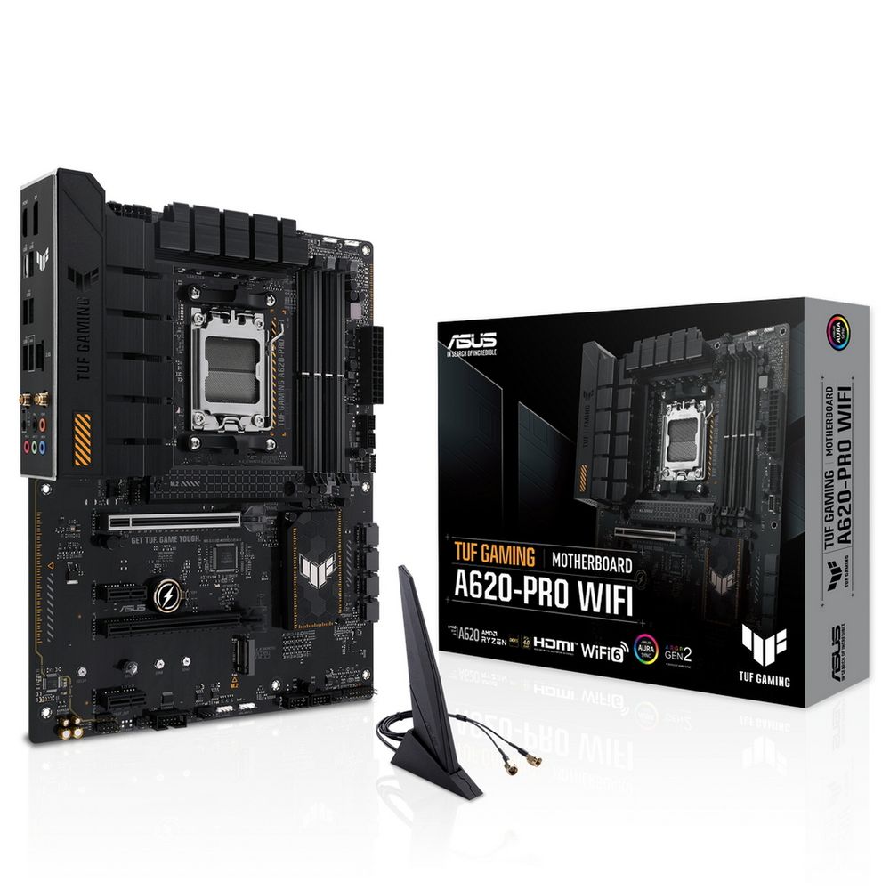 Материнская плата ASUS TUF GAMING A620-PRO WIFI AM5 ATX 4xDDR5 2xPCIEx16 2xPCIEx1 2xM.2 USB-C HDMI DP 2.5GLAN Wi-Fi 6 (90MB1FR0-M0EAY0)