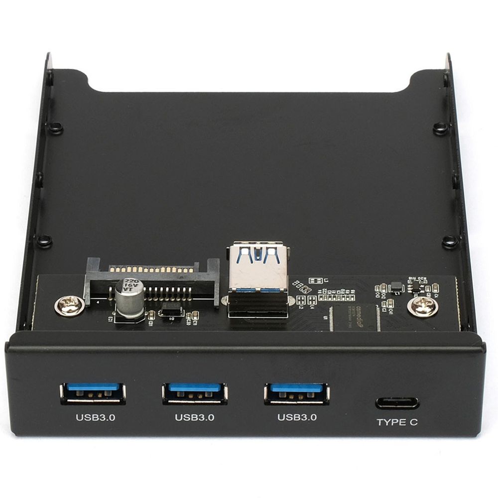 Адаптер Gembird Планка USB 3.0 на переднюю панель в отсек 3.5" 3xUSB-A 3.0 + 1xType-C (FP3.5-USB3-3A1C)