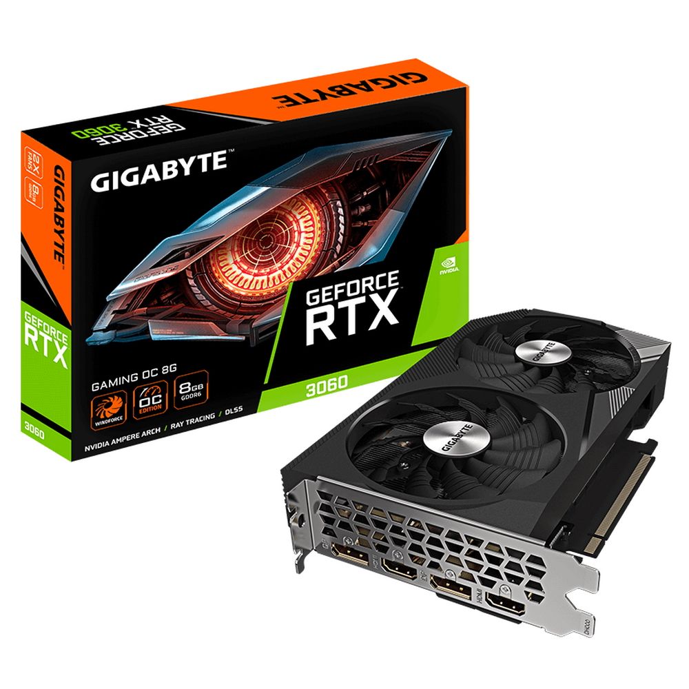 Видеокарта Gigabyte RTX3060 GAMING OC 8GB GDDR6 128bit 2xHDMI 2xDP 2FAN RTL (GV-N3060GAMING OC-8GD 2.0)
