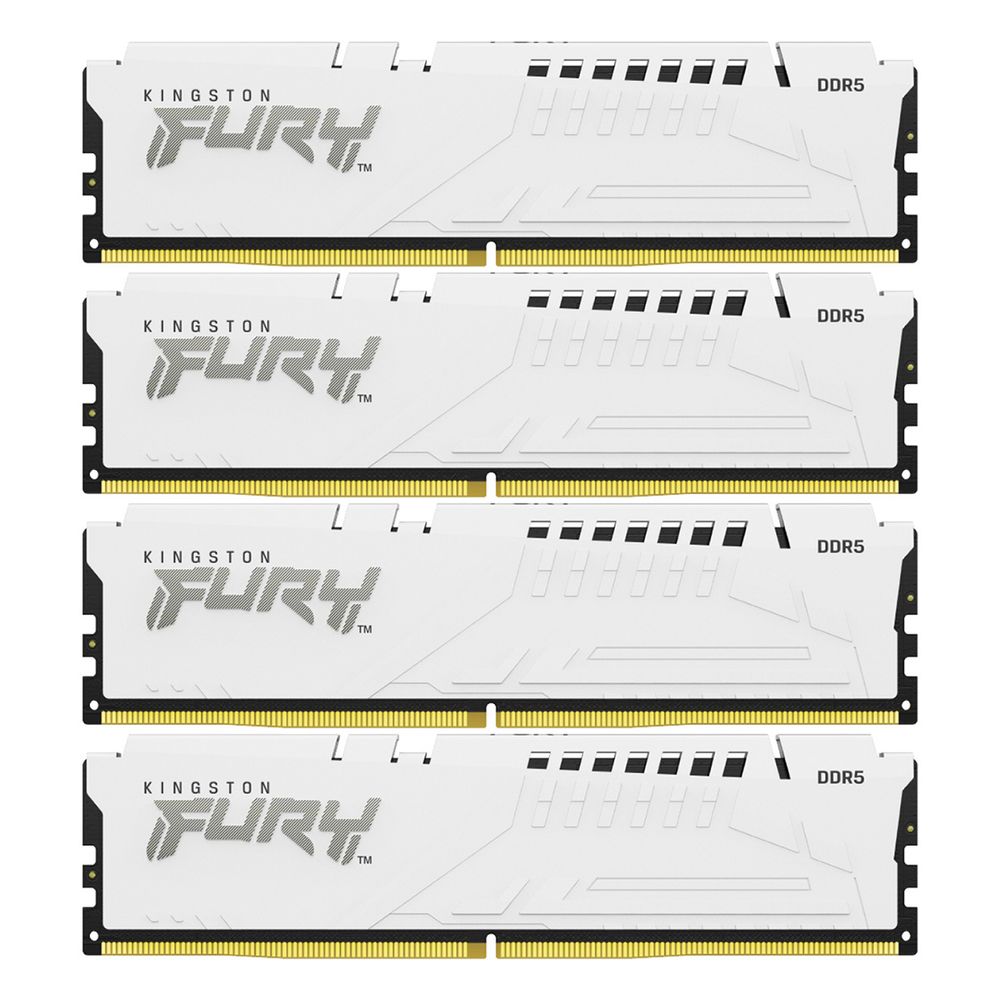 Модуль памяти Kingston 128GB DDR5 5200MHz DIMM FURY Beast White (4х32gb), CL40 (KF552C40BWK4-128)