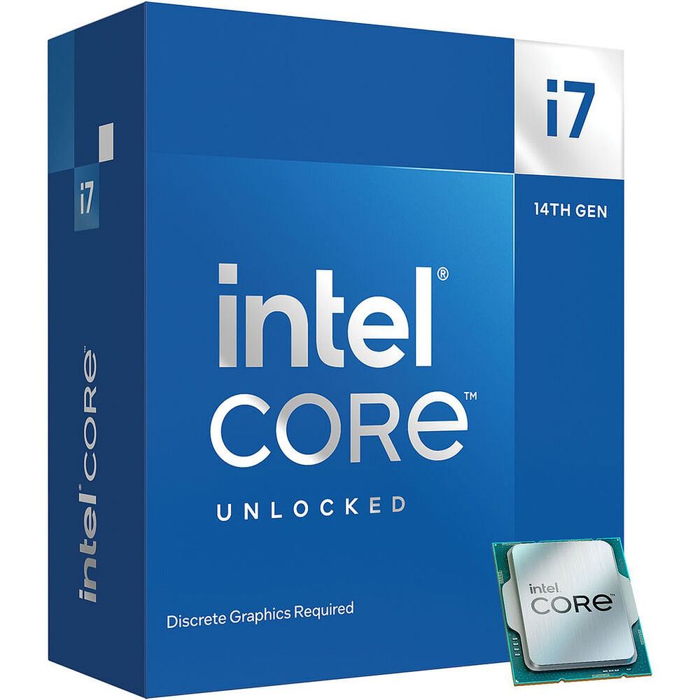 Центральный Процессор Intel Core i7-14700KF BOX (Raptor Lake, Intel 7, C20(12EC/8PC)/T20, Efficient-core Base 2.5GHz(EC), Performance Base 3,4GHz(PC), Turbo 5,6GHz, Max Turbo 5,6GHz, (BX8071514700KF)