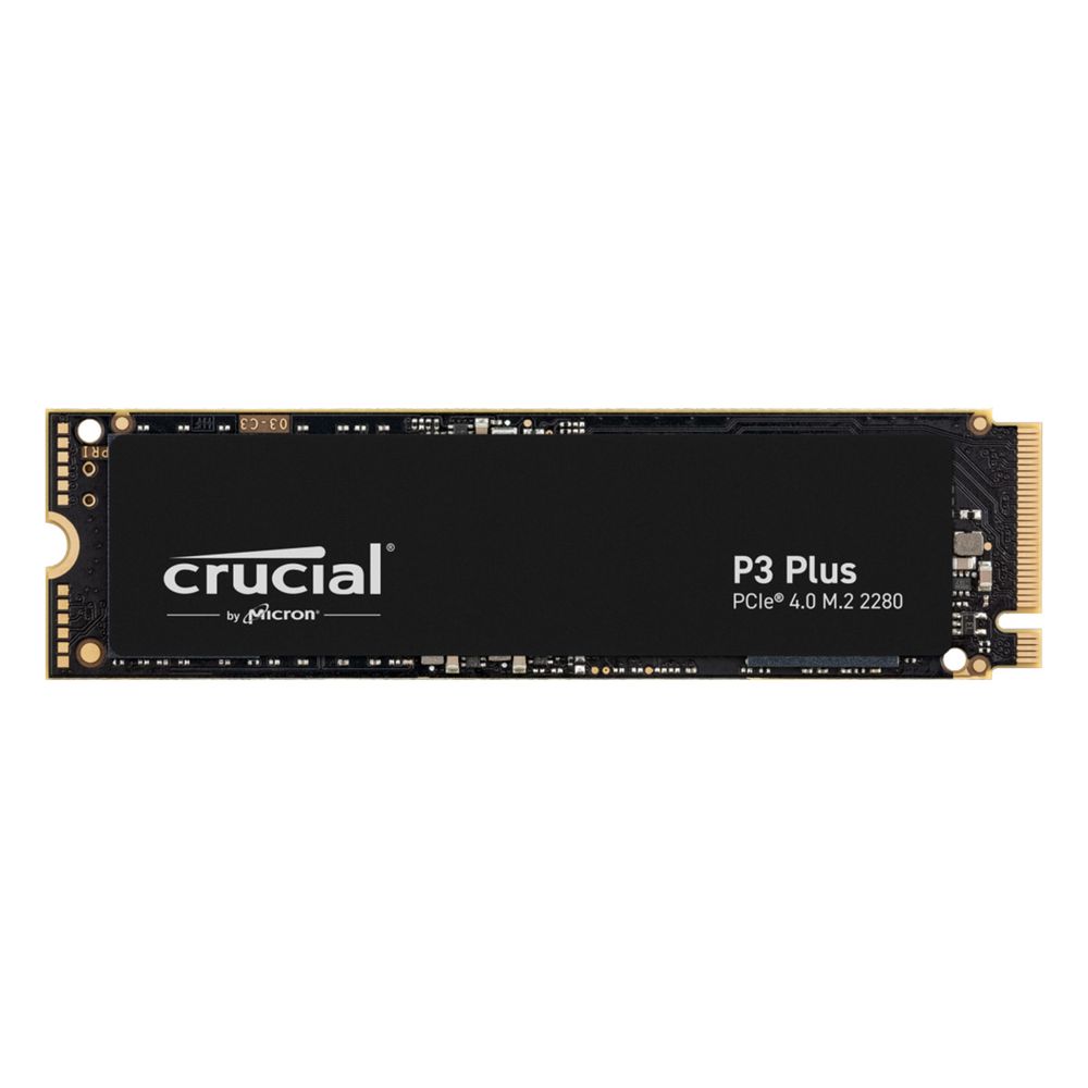 Твердотельный накопитель SSD Crucial P3 Plus 1TB PCIe M.2 2280 SSD  NVMe (PCIe Gen 4 x4), 3D NAND, R/W 3600/5000MB/s, TBW 220, DWPD 0 (CT1000P3PSSD8)
