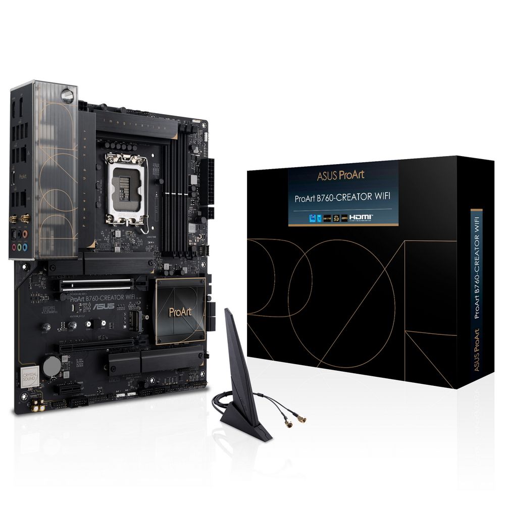 Материнская плата ASUS PROART B760-CREATOR WIFI LGA1700 ATX 4xDDR5 2xPCIEx16 PCIEx1 3xM.2 USB-C DP HDMI GLAN 2.5GLAN Wi-Fi 6 (90MB1FY0-M0EAY0)