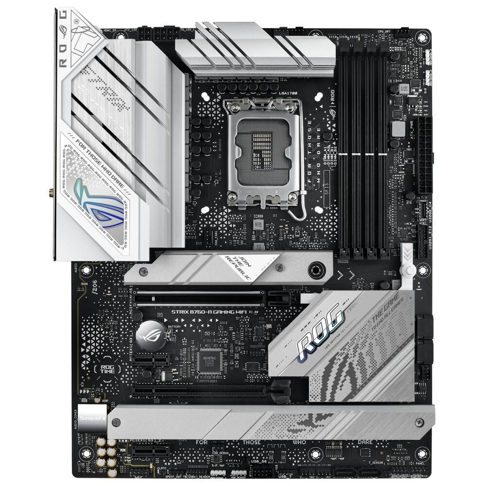 Материнская плата ASUS ROG STRIX B760-A GAMING WIFI LGA1700 ATX 4xDDR5 2xPCIEx16 2xPCIEx1 3xM.2 2xUSB-C DP HDMI 2.5GLAN Wi-Fi 6Е (90MB1EP0-M1EAY0)