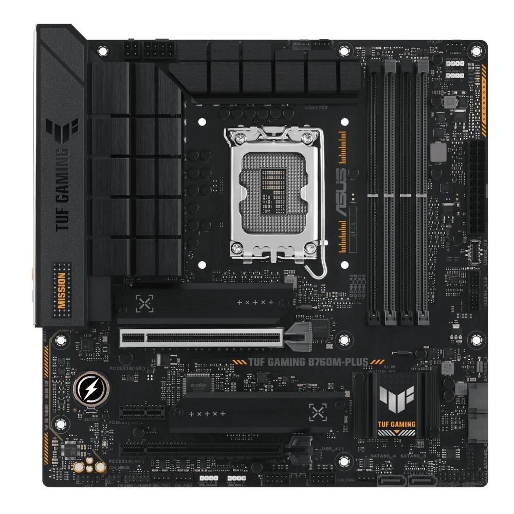 Материнская плата ASUS TUF GAMING B760M-PLUS LGA1700 mATX 4xDDR5 2xPCIEx16 PCIEx1 2xM.2 USB-C DP HDMI 2.5GLAN (90MB1ES0-M1EAY0)