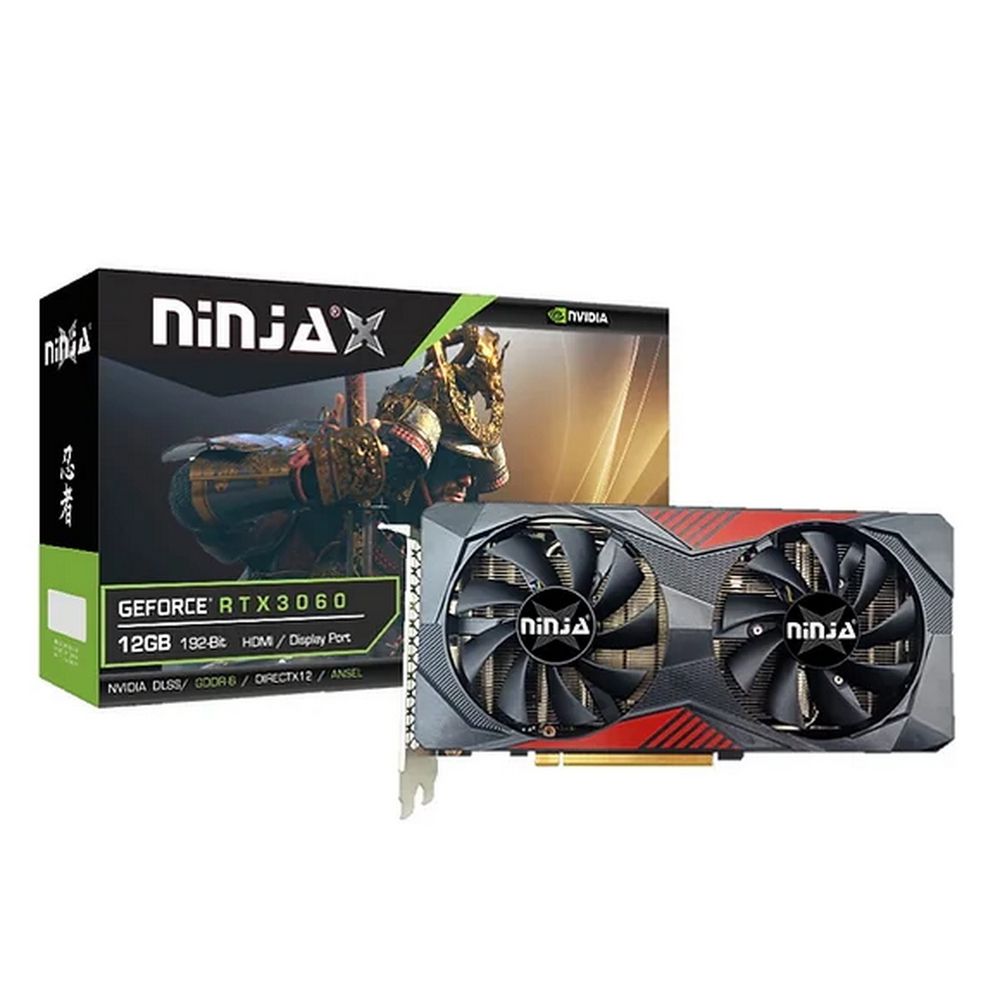 Видеокарта Ninja (Sinotex) RTX3060 12GB GDDR6 192bit 3xDP HDMI 2FAN RTL (NF306F126F)