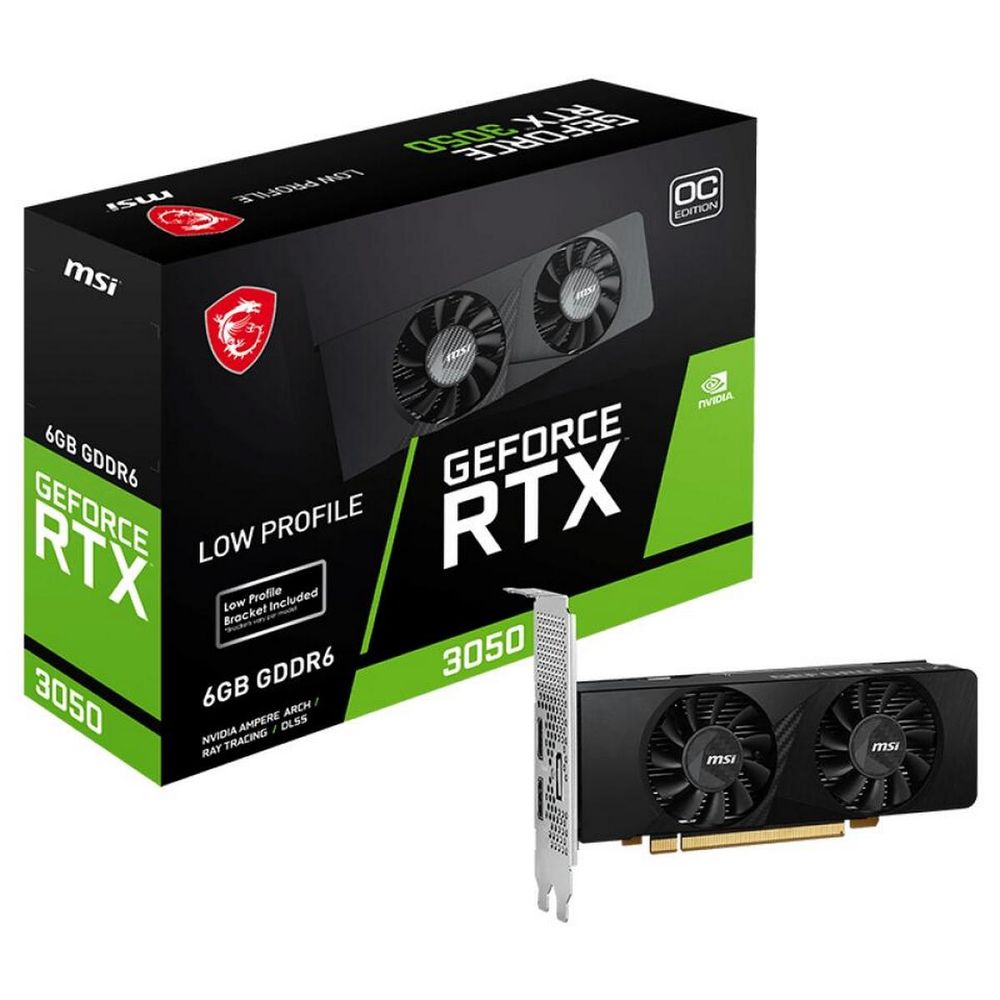 Видеокарта MSI RTX3050 LP 6G OC 6GB GDDR6 DP 2xHDMI 2FAN RTL (RTX 3050 LP 6G OC)