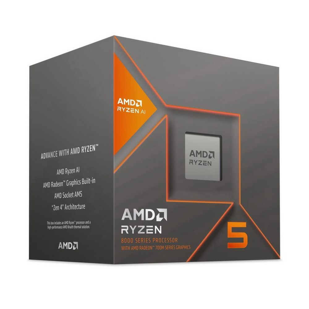 Центральный Процессор AMD RYZEN 5 8500G BOX (Phoenix, 4nm, C6/T12, Base 3,50GHz, Turbo 5,00GHz, RDNA 3.0 Graphics, L3 16Mb, TDP 65W, SAM5) (100-100000931BOX)