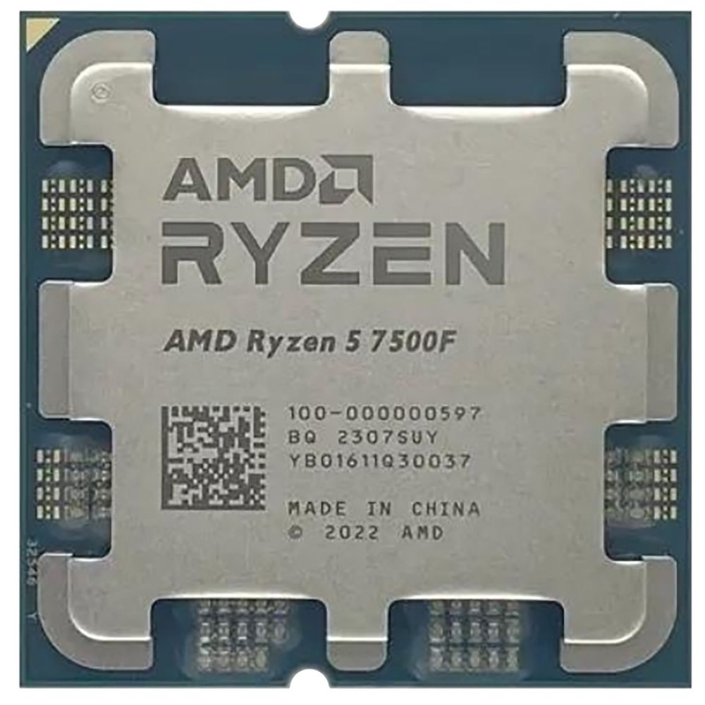 Центральный Процессор AMD RYZEN 5 7500F BOX (Raphael, 5nm, C6/T12, Base 3,70GHz, Turbo 5,00GHz, without graphics, L3 32Mb, TDP 65W, SAM5) (100-000000597CBX)