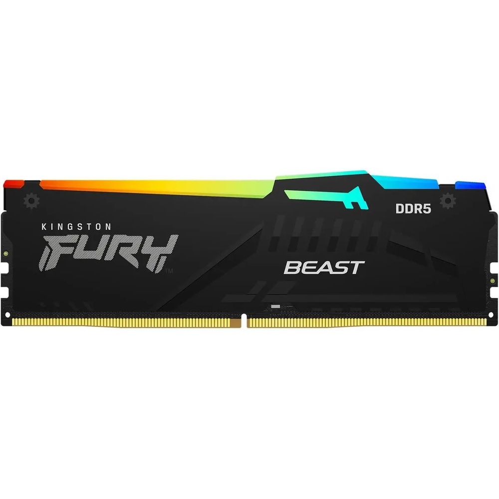 Модуль памяти Kingston 8GB DDR5 5200 DIMM FURY Beast Black RGB EXPO Non-ECC, 1RX16 36-40-40 1.25V 288-pin 16Gbit (KF552C36BBEA-8)