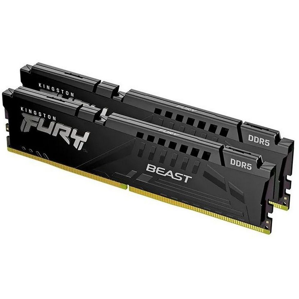 Модуль памяти Kingston 16GB DDR5 5200 DIMM FURY Beast Black EXPO kit 2*8gb, Non-ECC,1RX16 36-40-40 1.25V 288-pin 16Gbit (KF552C36BBEK2-16)