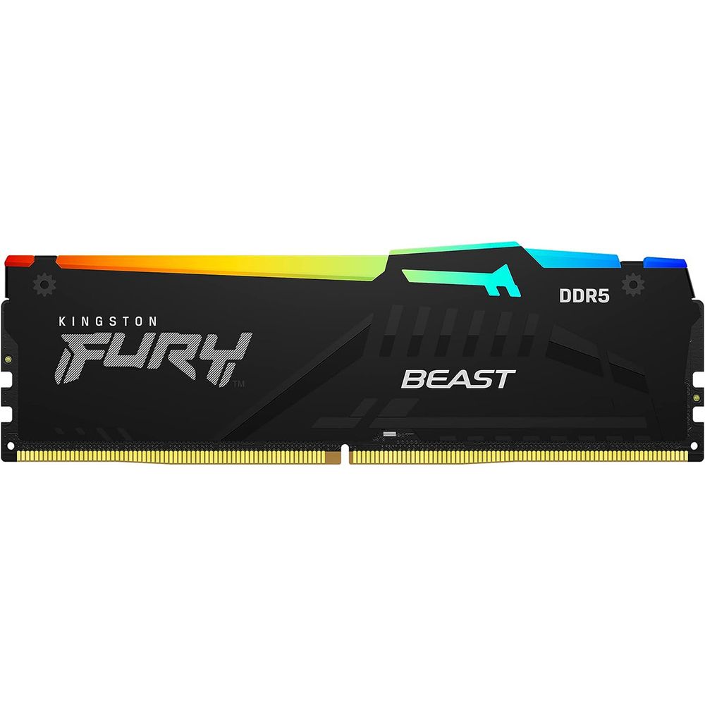 Модуль памяти Kingston 16GB DDR5 5600 DIMM FURY Beast Black RGB EXPO Non-ECC Unbuffered, 1RX8 36-38-38 1.25V 288-pin 16Gbit (KF556C36BBEA-16)