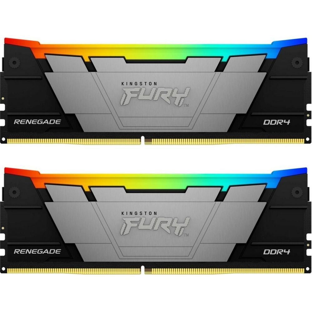Модуль памяти Kingston 16GB DDR4 3200 FURY Renegade RGB Black XMP Non-ECC Unbuffered DIMM (Kit 2*8gb) 1RX8 16-18-18 1.35V 288-pin 8Gbit (KF432C16RB2AK2/16)