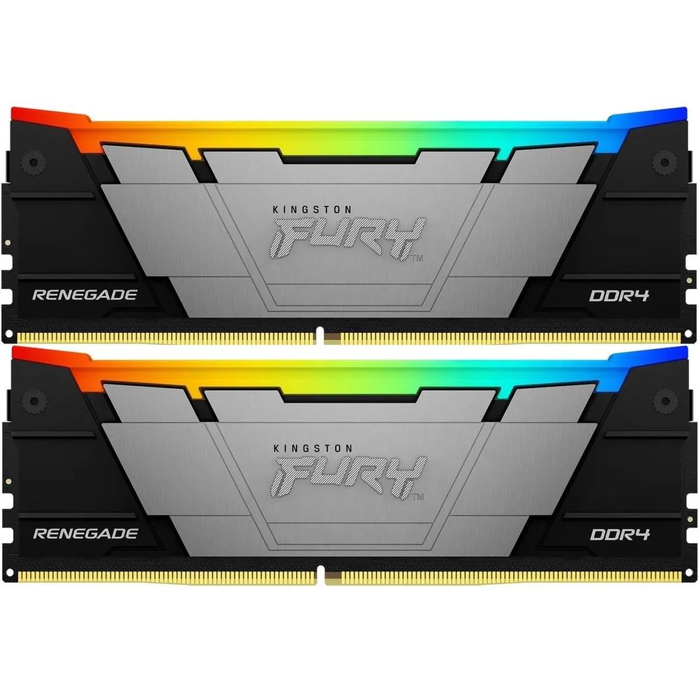 Модуль памяти Kingston 16GB DDR4 3600 FURY Renegade RGB Black XMP Non-ECC Unbuffered DIMM (Kit 2*8gb) 1RX8 16-20-20 1.35V 288-pin 8Gbit (KF436C16RB2AK2/16)