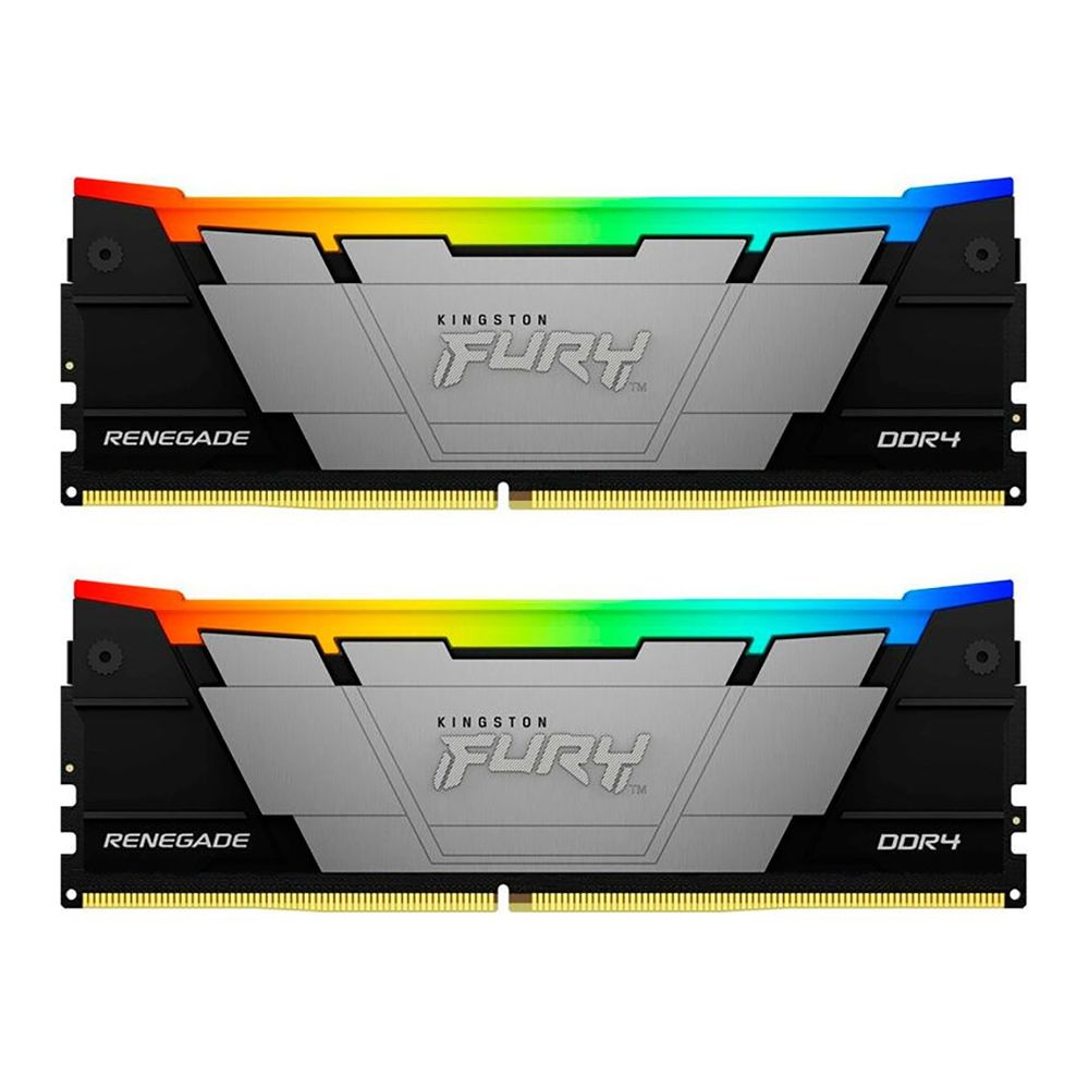 Модуль памяти Kingston 64GB DDR4 3600 FURY Renegade RGB Black XMP Non-ECC Unbuffered DIMM (Kit 2*32gb) 2RX8 18-22-22 1.35V 288-pin 16Gbit (KF436C18RB2AK2/64)