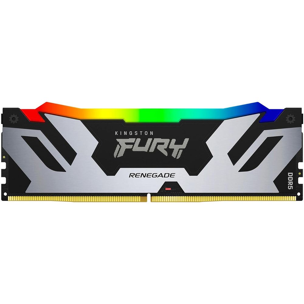 Модуль памяти Kingston 16GB DDR5 8000 FURY Renegade Silver/Black RGB XMP Non-ECC Unbuffered DIMM (Single Module) 1RX8 38-48-48 1.45V 288-pin 16Gbit (KF580C38RSA-16)