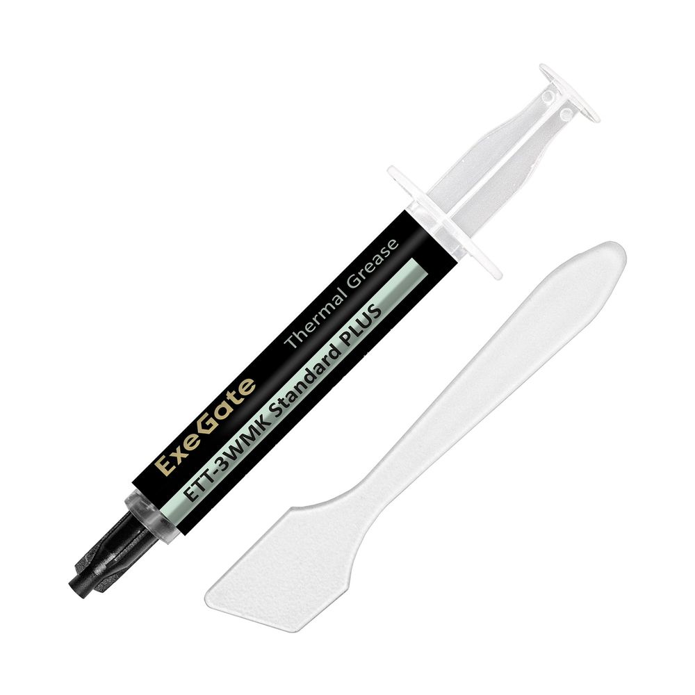 Термопаста Exegate ETТ-3WMK Standard PLUS (3,2 Вт/(м•К), 1.5г, шприц с лопаткой) (EX296091RUS)