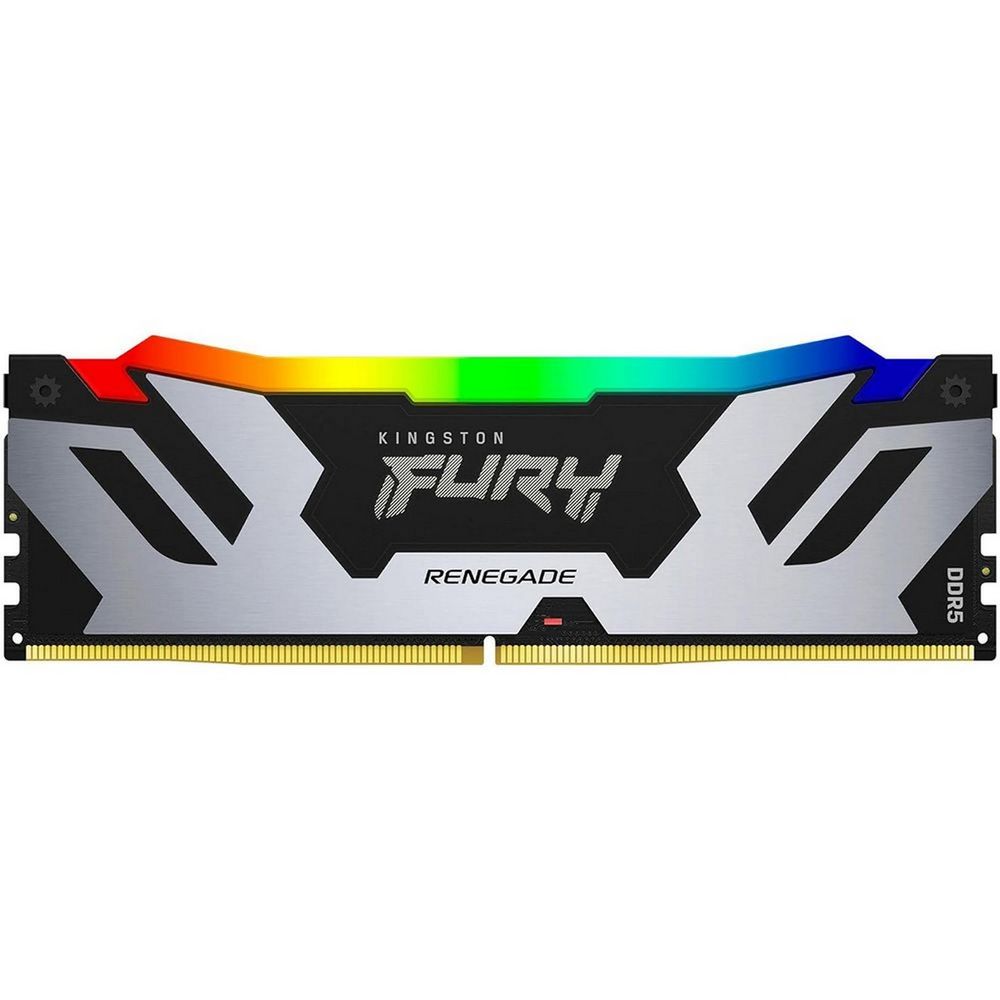 Модуль памяти Kingston 32GB DDR5 6400 FURY Renegade Silver/Black RGB XMP Non-ECC Unbuffered DIMM (Single Module) 2RX8 32-39-39 1.4V 288-pin 16Gbit (KF564C32RSA-32)