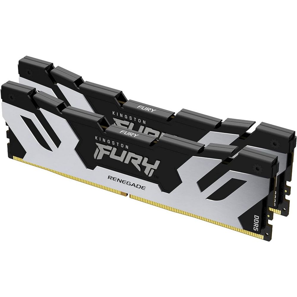 Модуль памяти Kingston 64GB DDR5 6400 FURY Renegade Silver/Black XMP Non-ECC Unbuffered DIMM (Kit 2*32gb) 2RX8 32-39-39 1.4V 288-pin 16Gbit (KF564C32RSK2-64)