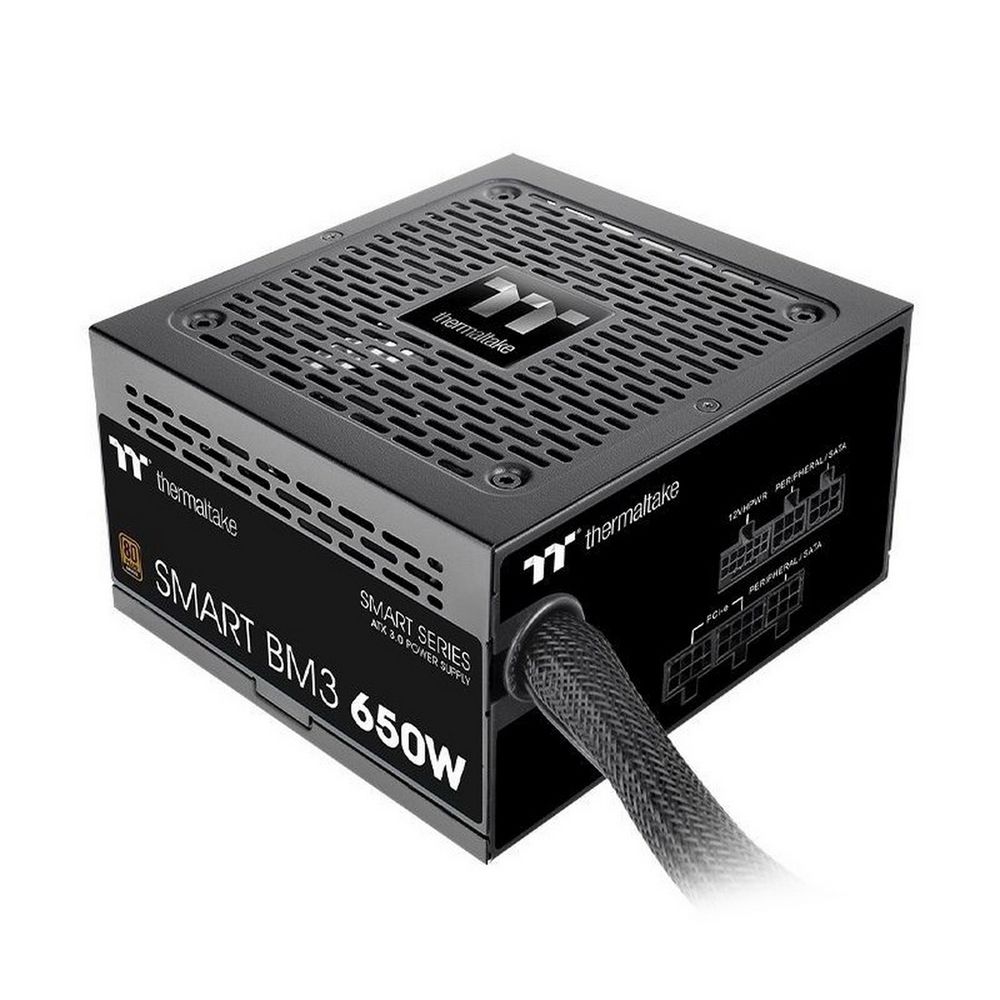Блок питания Thermaltake Smart BM3 650 /Semi Modular/Non Light/Full Range/Analog/80 Plus Bronze/EU/JP Main CAP/All Flat Cables/Gen 5 (PS-SPD-0650MNFABE-3)