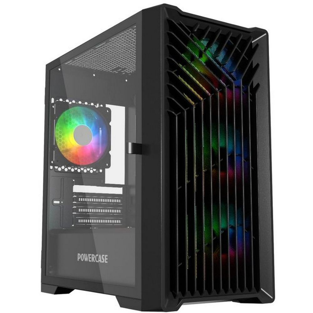 Корпус Powercase Корпус Powercase Mistral Micro X4B, Tempered Glass, 4х 120mm 5-color fan, чёрный, mATX  CMMXB-L4 mATX (CMIMTW-L3) (202766)
