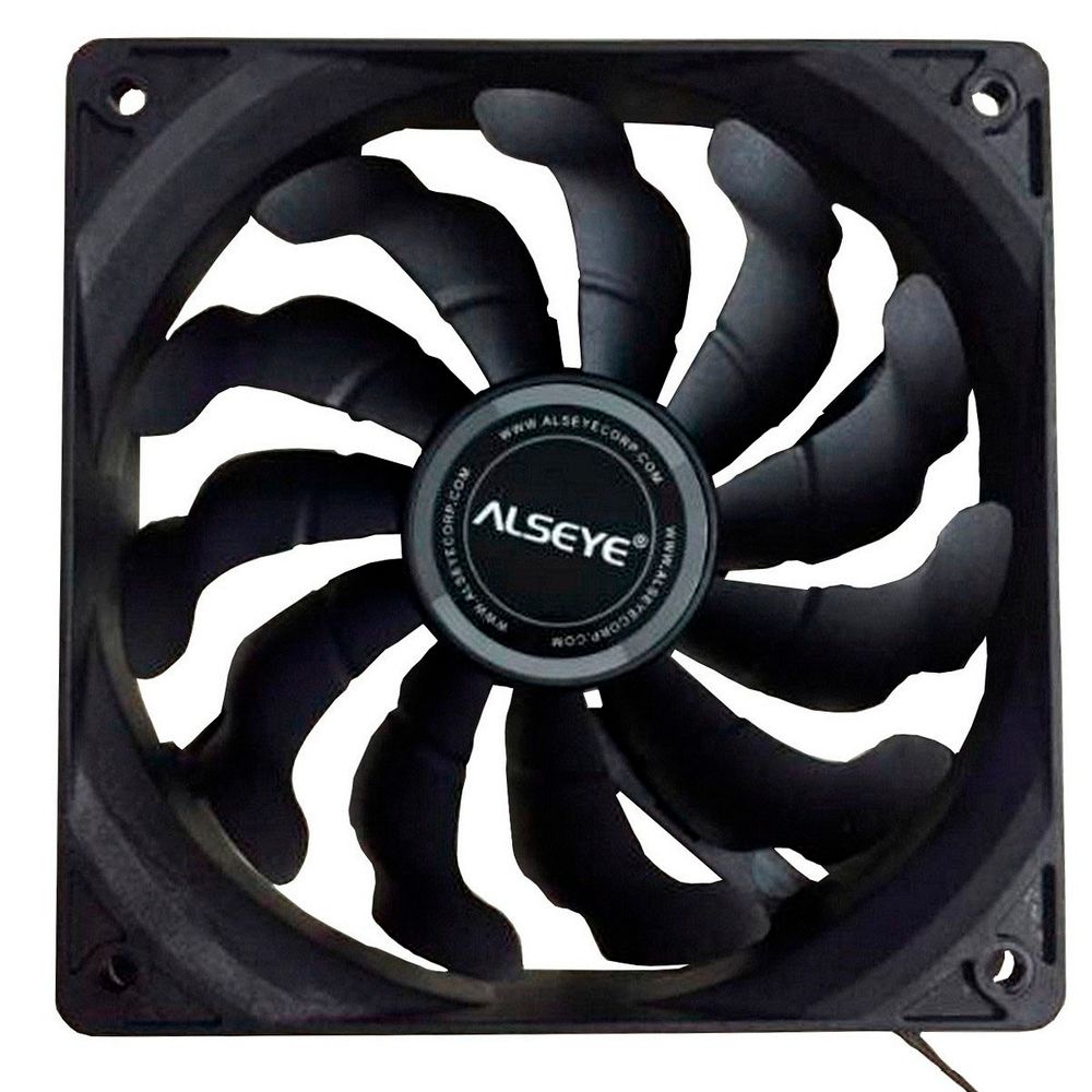 Вентилятор в корпус ALSEYE S120-F  Fan Size: 120*120*30mm Voltage: 12V Current: 0.15-0.35A±10% Speed: 500 - 1700R.P.M±10% Air Flow: 20~66CFM±10% Static Pressure: 0.25-1.61mmH20±10% Bea (AS.04.06.0222)
