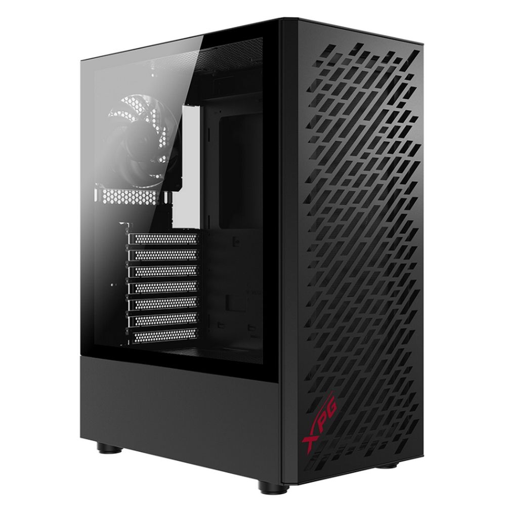 Корпус XPG VALOR AIR BLACK [VALORAIRMT-BKCWW] (Midi-Tower, черный, TG, 120mm fan*4) (VALORAIRMT-BKCWW||bp)