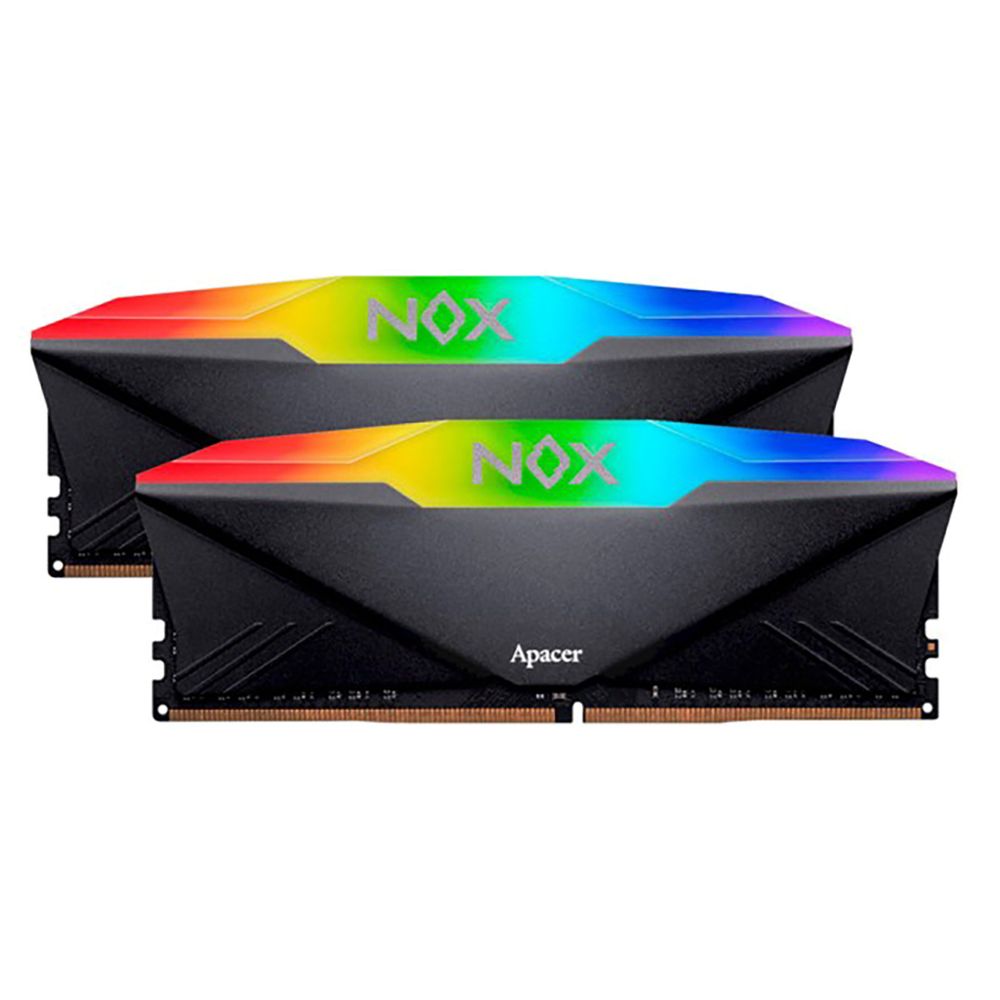 Модуль памяти Apacer 32GB DDR4 3200 DIMM NOX RGB AURA2 w/HS RP-K2 Kit (2x16GB), 1.35V, 1024x8 (AH4U32G32C28YNBAA-2)