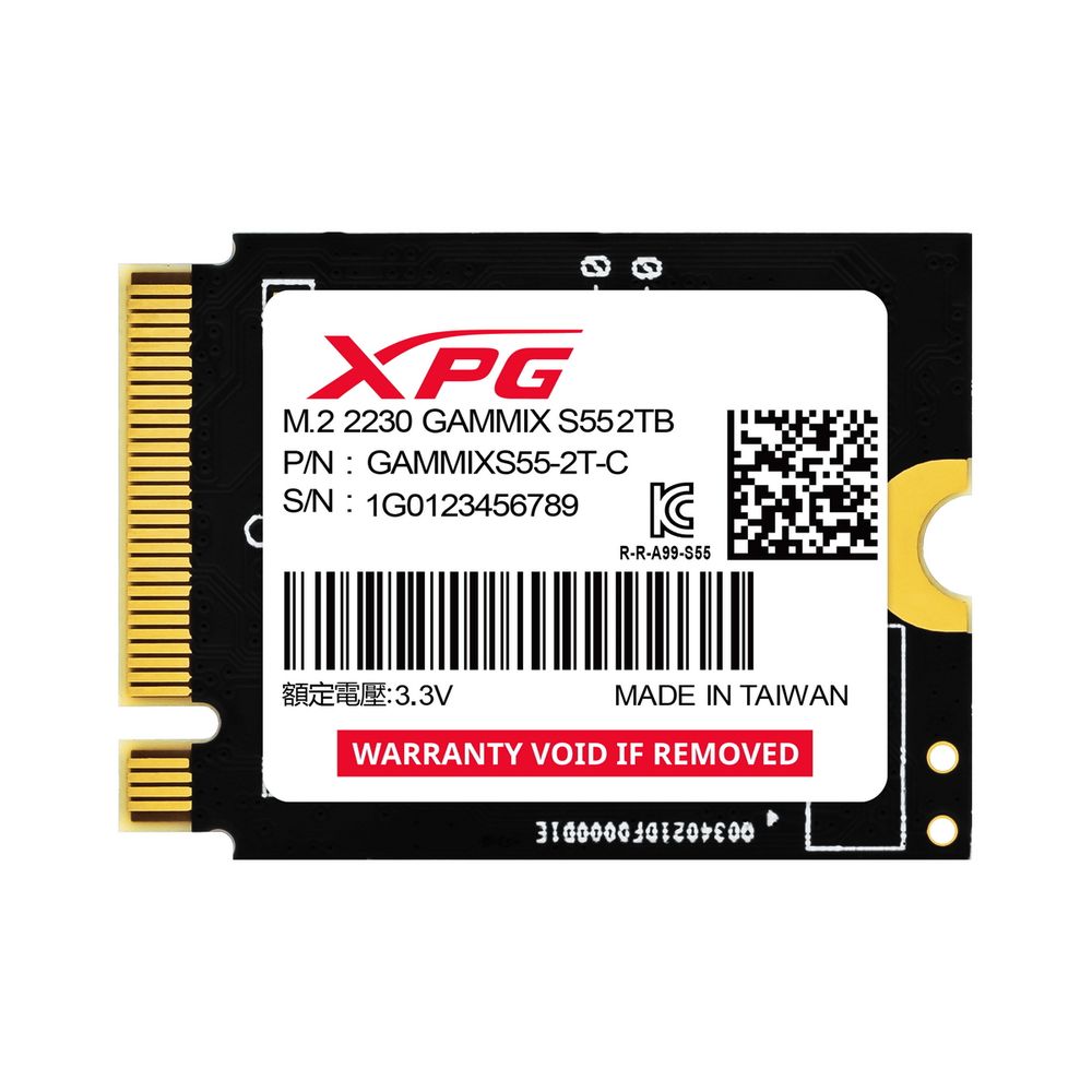 Твердотельный накопитель SSD ADATA M.2 2280 2TB XPG GAMMIX S55 PCIe Gen4x4 with NVMe 5000/3700, 3D ТLC NAND (SGAMMIXS55-2T-C)