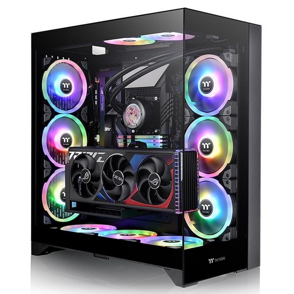 Корпус Thermaltake Bad Pack CTE E600 MX/Black/Win/SPCC/Tempered Glass*2/Mesh & TG Front Panel/PCI-E 4.0 Dual 90  Degree Riser Cable 400mm/Brown Box (CA-1Y3-00M1WN-00||bp)